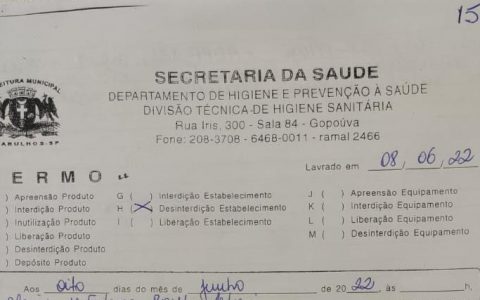 Vigilância Sanitária desinterdita Consultório Optomêtrico em Guarulhos