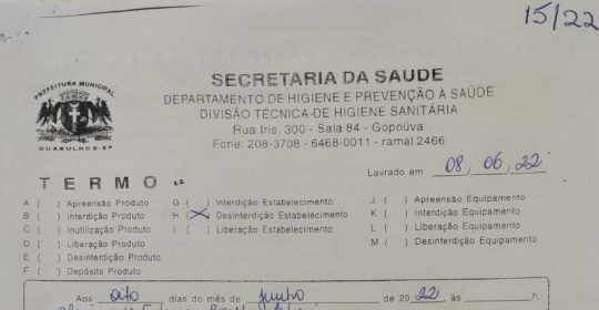 Vigilância Sanitária desinterdita Consultório Optomêtrico em Guarulhos