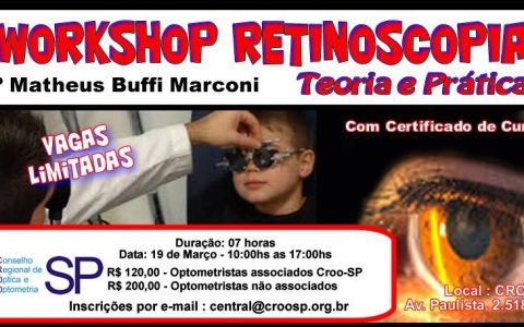 Workshop Retinoscopia – Teoria e Práticas